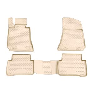 Mercedes E Class W212 Floor Mats - Omac - Rubber TPE - Beige - '10-'16